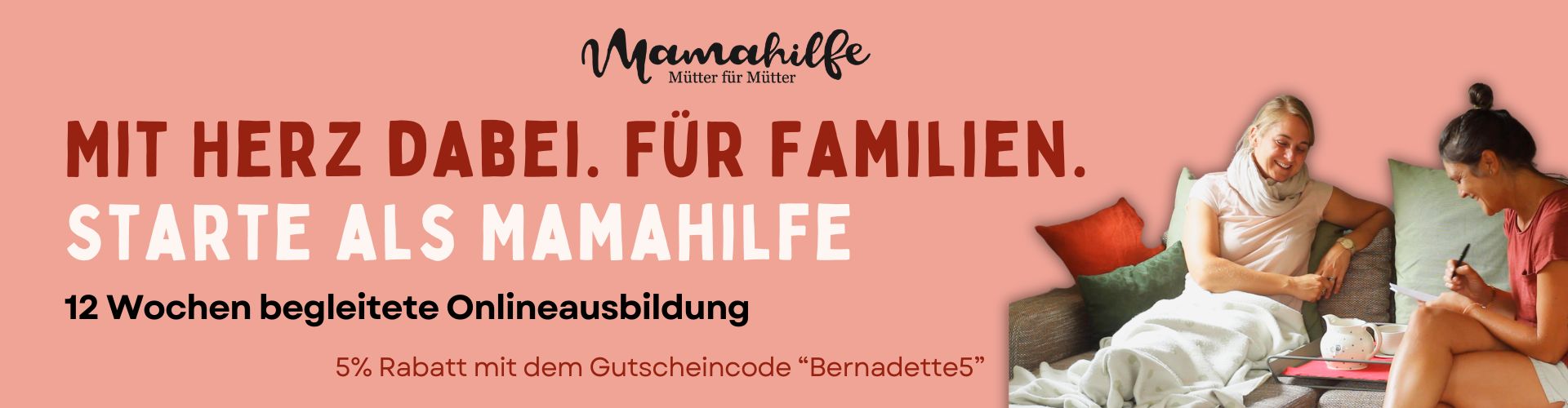 Mütter für Mütter Rabattcode-Banner